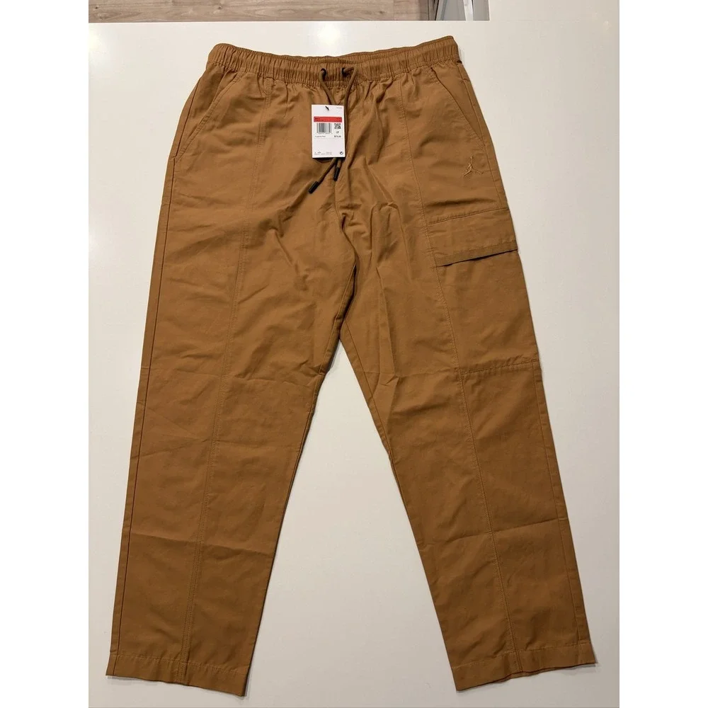 Jordan Essentials Woven Pants Mens Brown Large Jogger Cargo FN4539-231